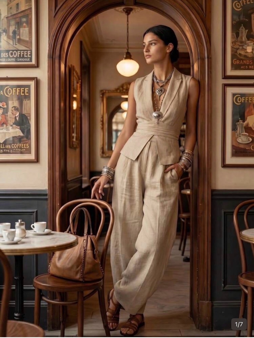 Chic Two-Piece Vest & Wide-Leg Pants Set